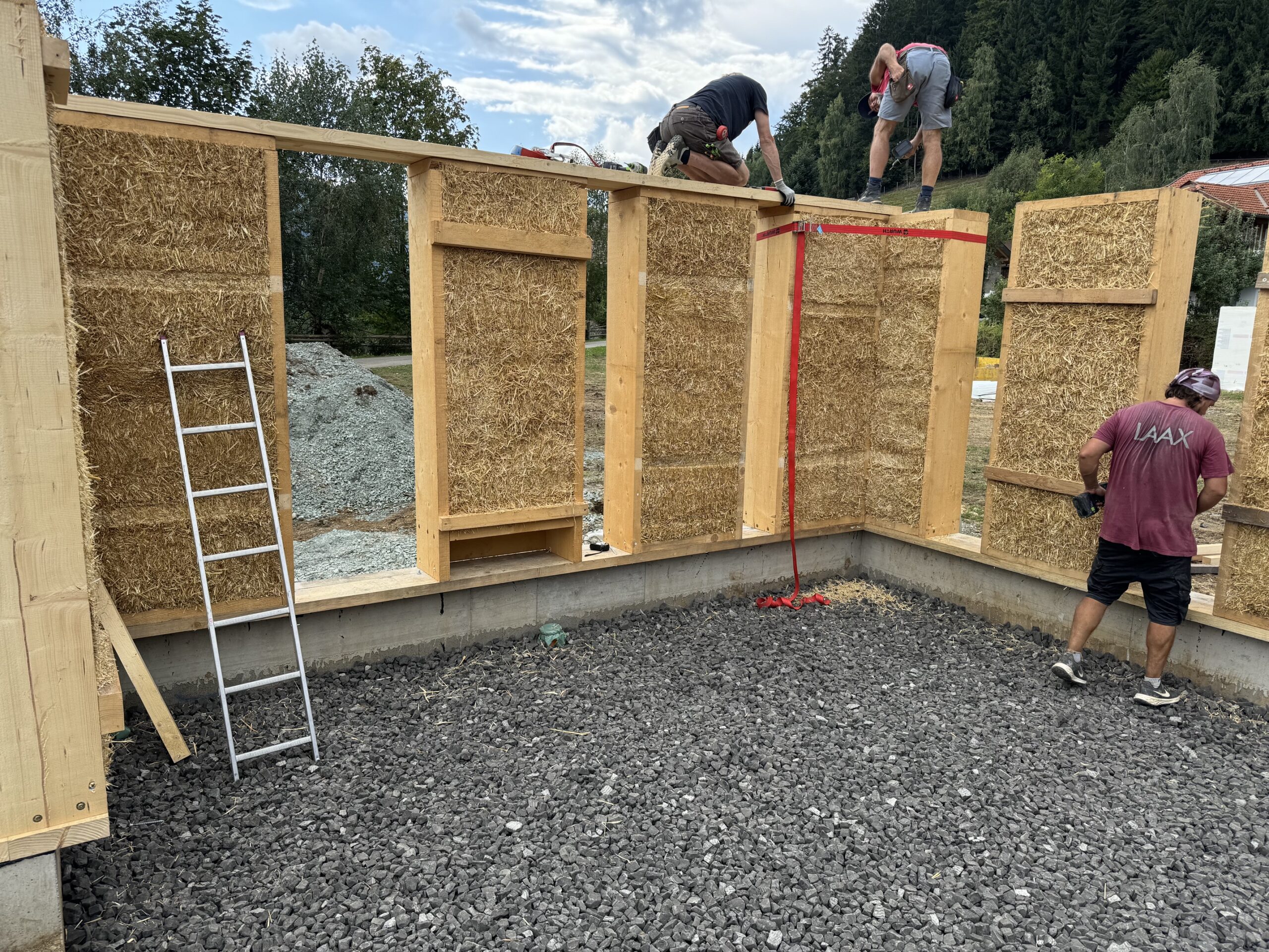 Bio-straw as natural insulation in the construction of Ebner 1822